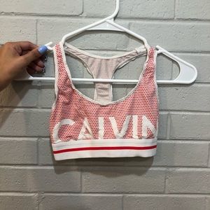Red Calvin Klein bralette